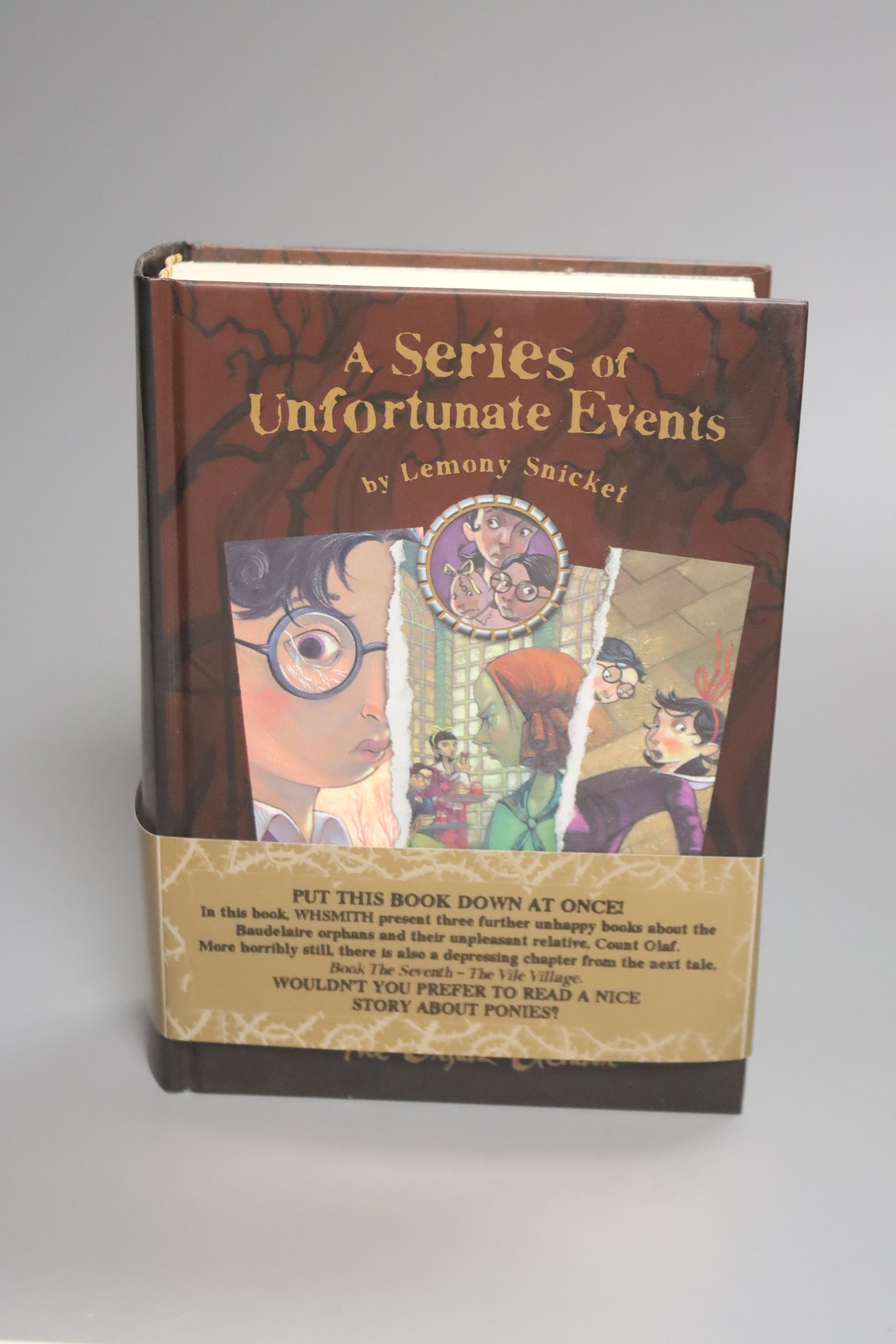 Snicket, Lemony – A Series Of Unfortunate Events (complete, books 1 – 13) 16mo, first editions, hardbacks (without issue) Egmont, together with additional copies to include special editions, 2 x copies of The Unauthorize